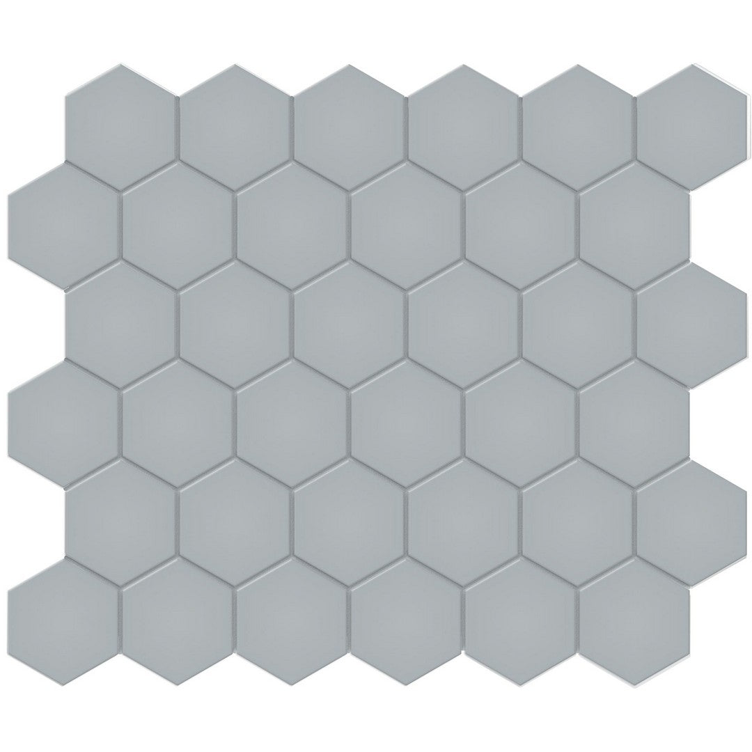 Tesoro 11.5" x 10.75" Soho Pressed Matte Porcelain 2" Hexagon Mosaic