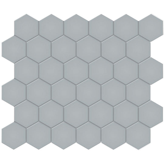 Tesoro 11.5" x 10.75" Soho Pressed Matte Porcelain 2" Hexagon Mosaic