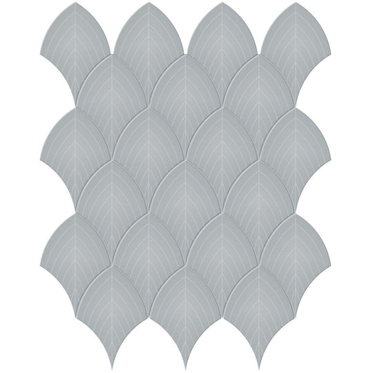 Tesoro 13.25" x 10.75" Soho Pressed  Porcelain Scallop Mosaic