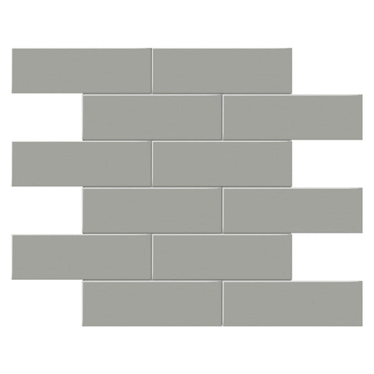 Tesoro 11.75" x 11.75" Soho Pressed Glossy Porcelain Brick Mosaic