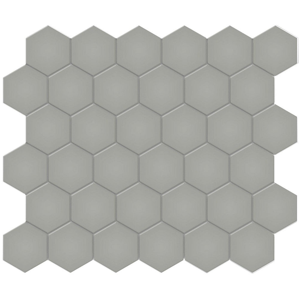Tesoro 11.5" x 10.75" Soho Pressed Matte Porcelain 2" Hexagon Mosaic