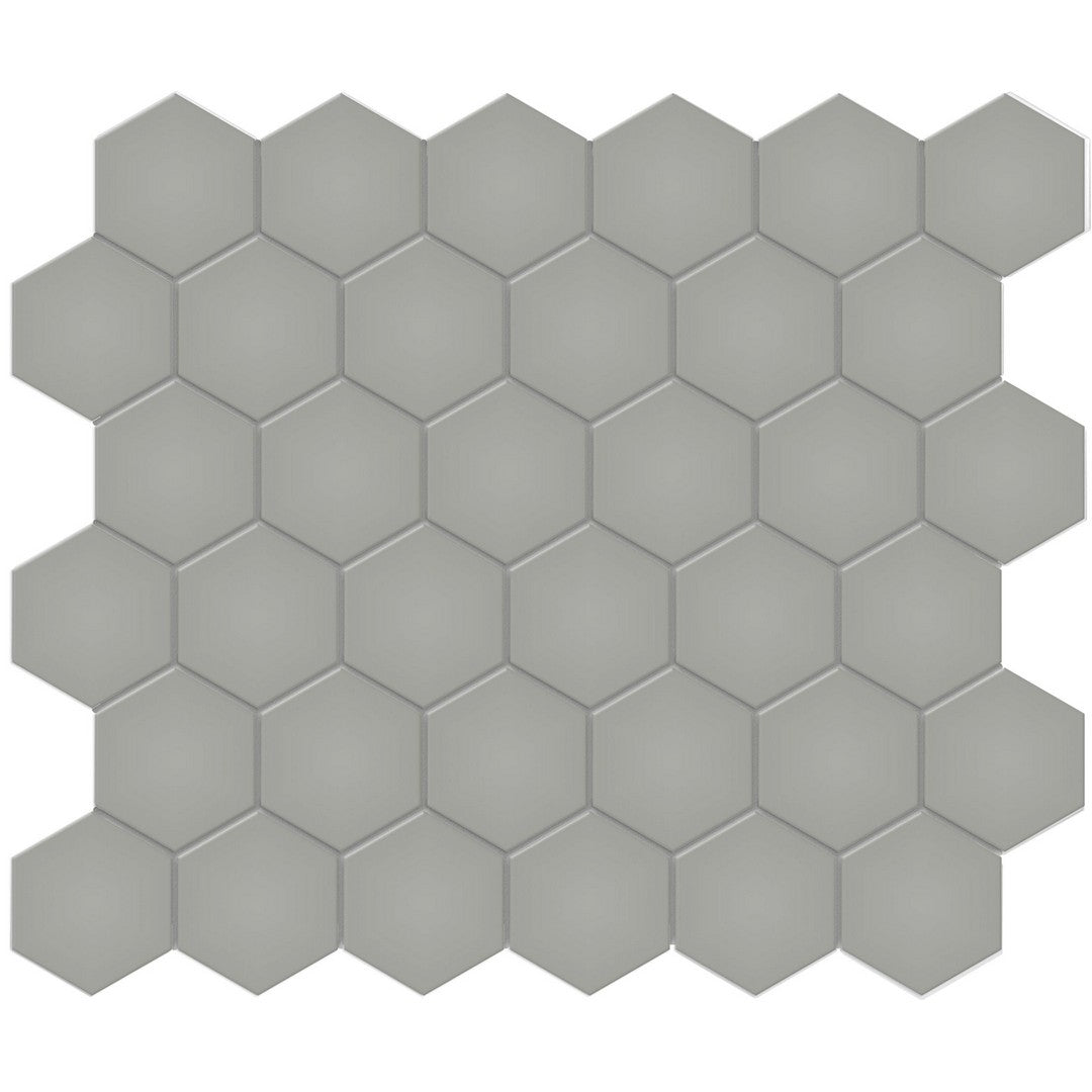 Tesoro 11.5" x 10.75" Soho Pressed Matte Porcelain 2" Hexagon Mosaic