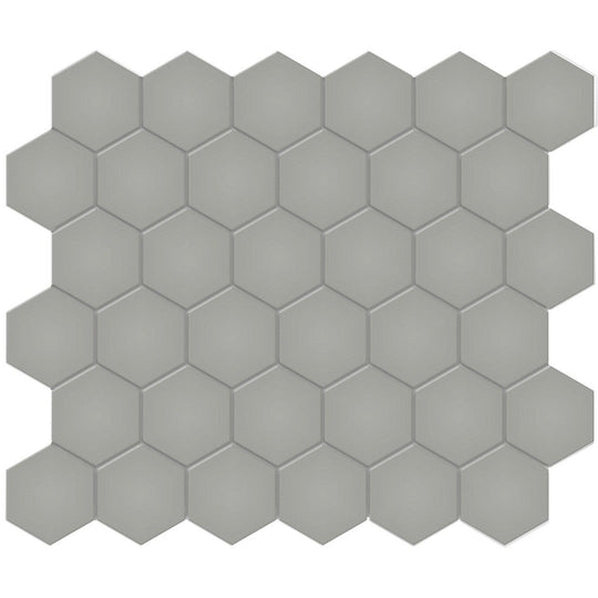 Tesoro 11.5" x 10.75" Soho Pressed Matte Porcelain 2" Hexagon Mosaic