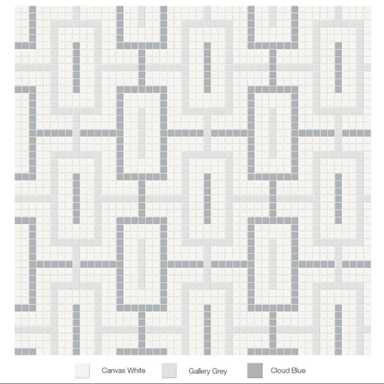 Tesoro 11.5" x 11.5" Soho Pressed Matte Porcelain Chain Blend Mosaic