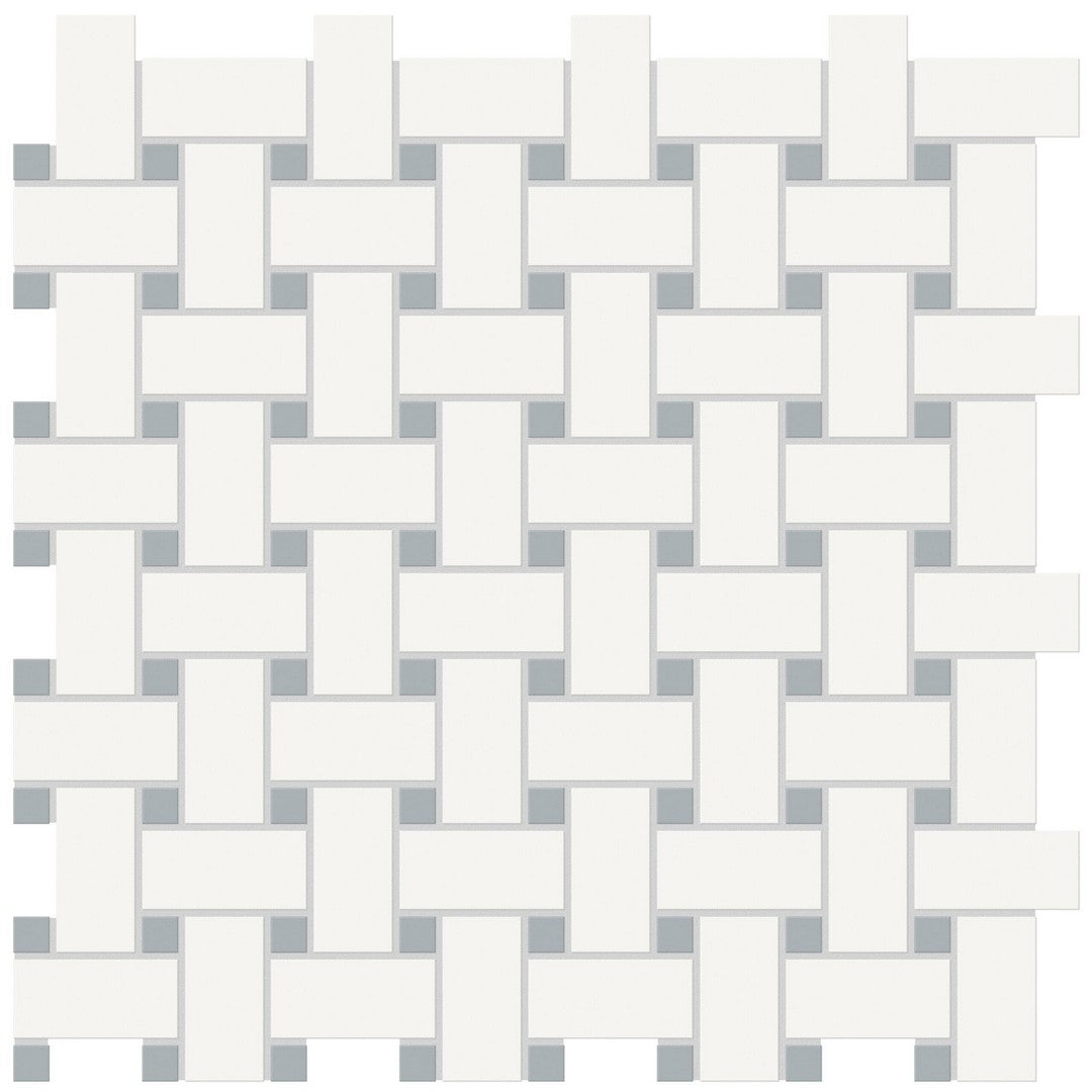Tesoro 11.75" x 11.75" Soho Pressed Matte Porcelain Basketweave Mosaic