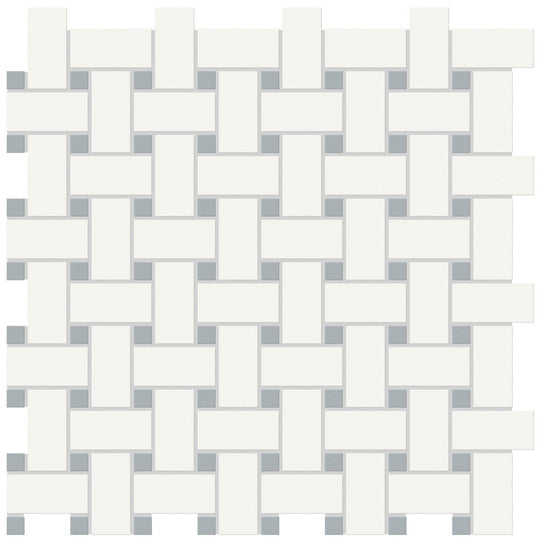 Tesoro 11.75" x 11.75" Soho Pressed Matte Porcelain Basketweave Mosaic