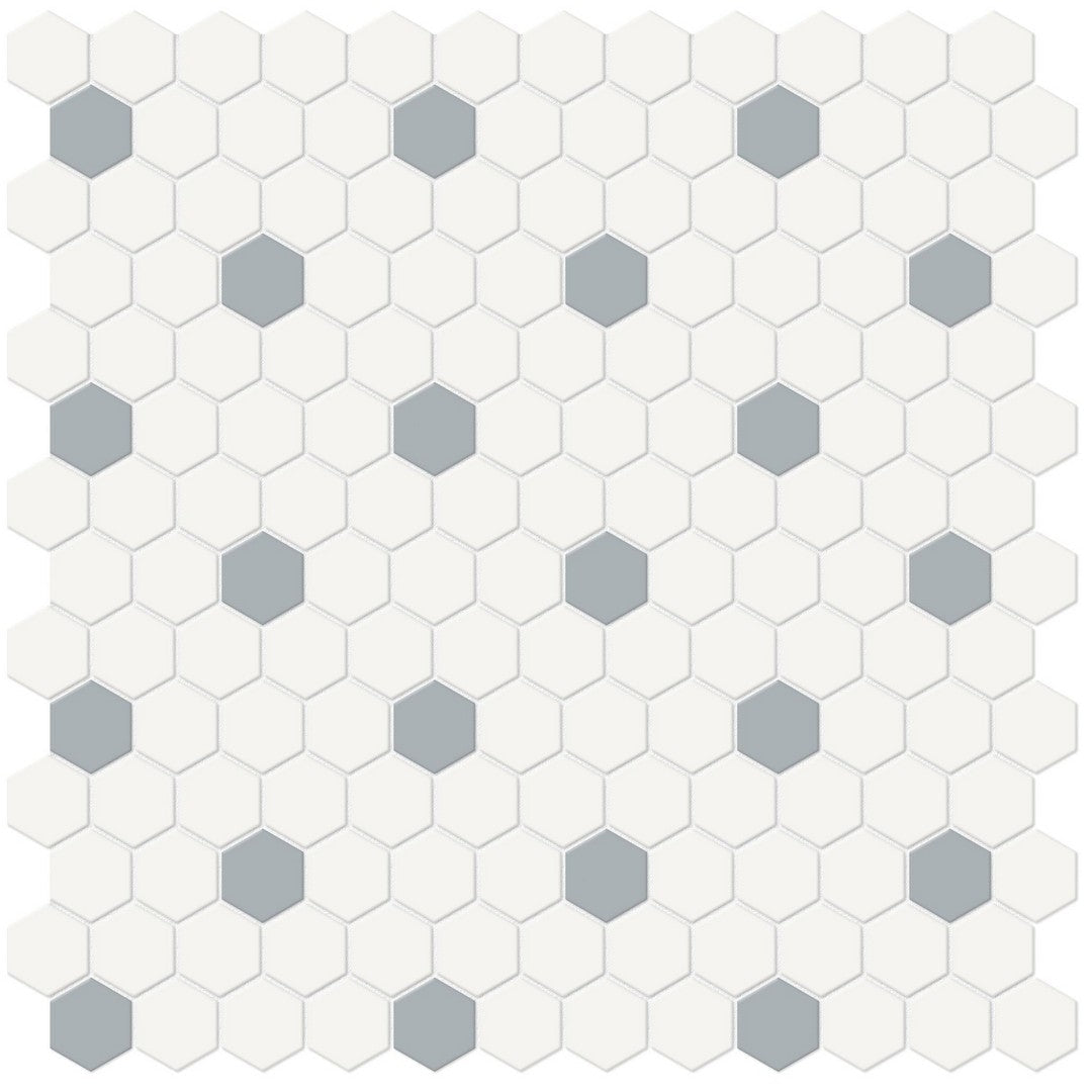 Tesoro 11.75" x 11.5" Soho Pressed Matte Porcelain 1" Hexagon Decorative Mosaic