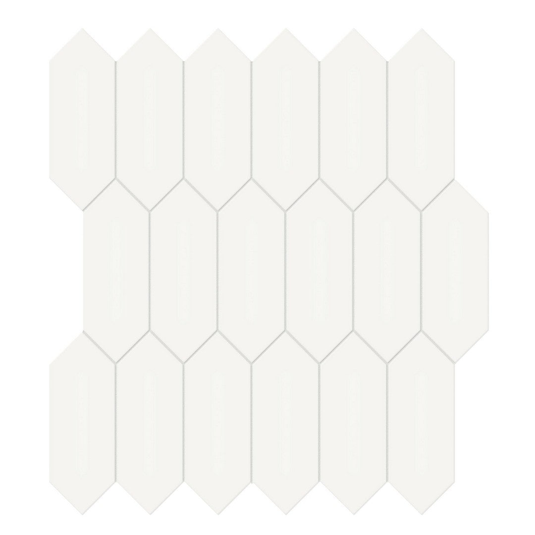 Tesoro 12.5" x 11.5" Soho Pressed Glossy Porcelain Picket Mosaic