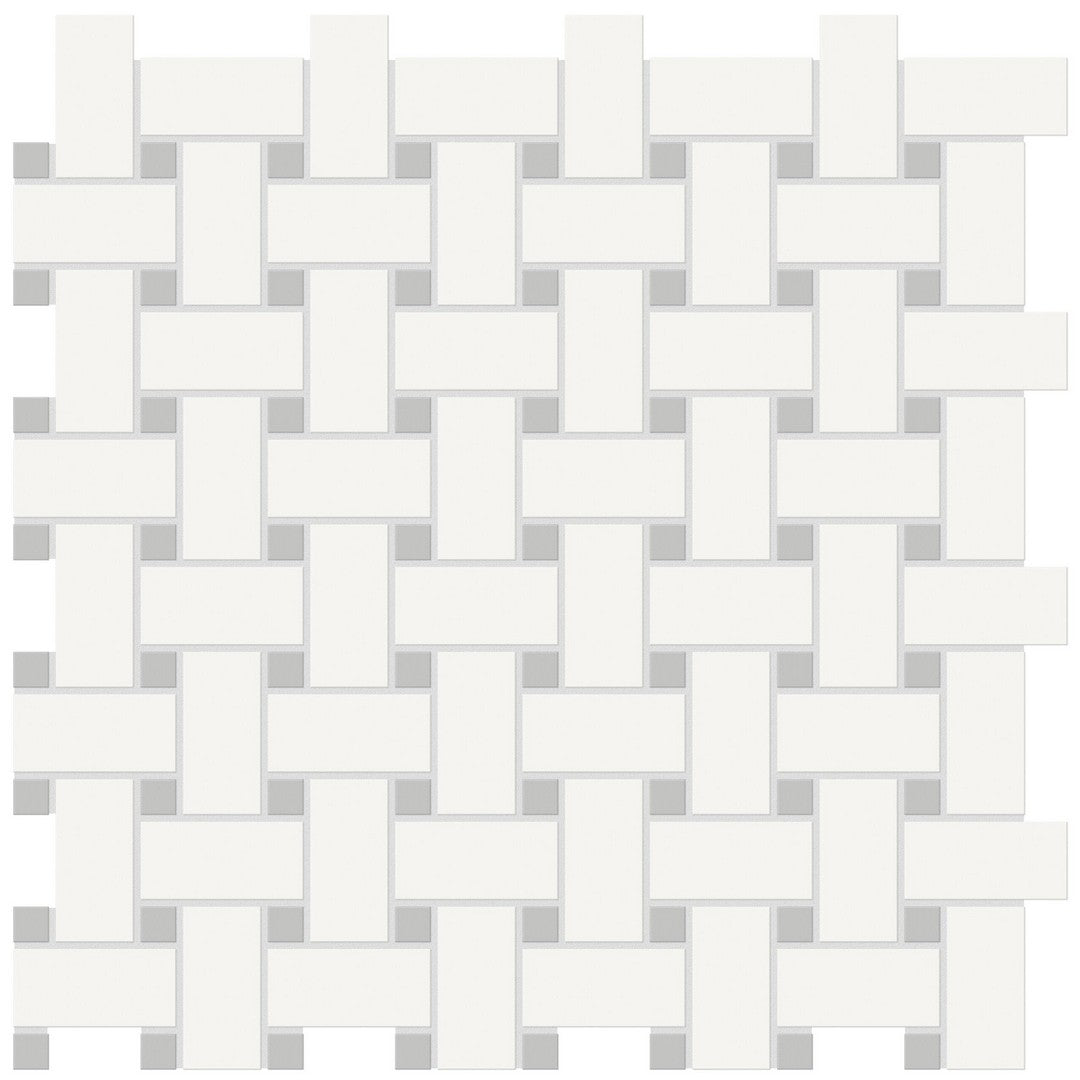 Tesoro 11.75" x 11.75" Soho Pressed Matte Porcelain Basketweave Mosaic