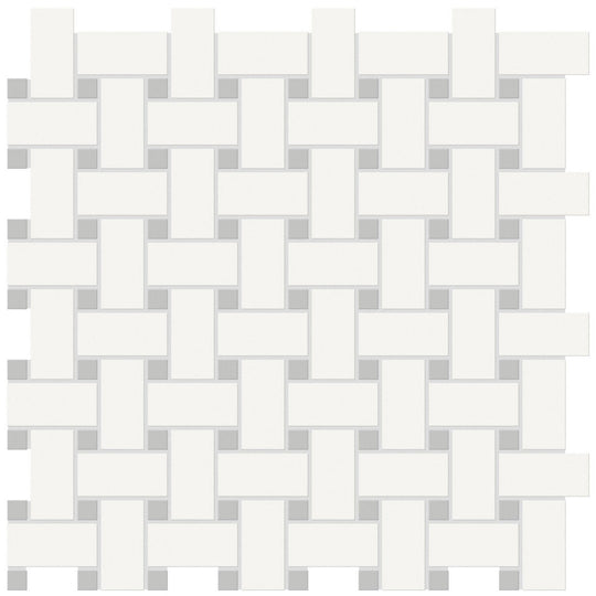 Tesoro 11.75" x 11.75" Soho Pressed Matte Porcelain Basketweave Mosaic