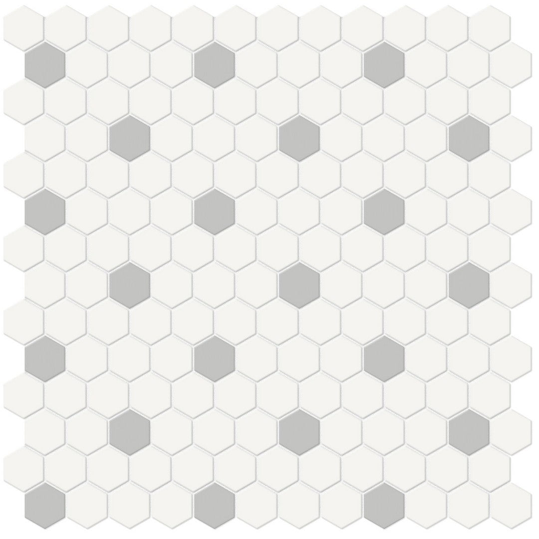 Tesoro 11.75" x 11.5" Soho Pressed Matte Porcelain 1" Hexagon Decorative Mosaic