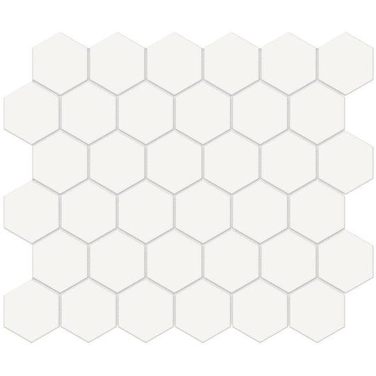 Tesoro 11.5" x 10.75" Soho Pressed Matte Porcelain 2" Hexagon Mosaic