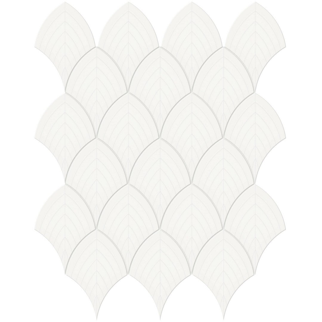 Tesoro 13.25" x 10.75" Soho Pressed  Porcelain Scallop Mosaic