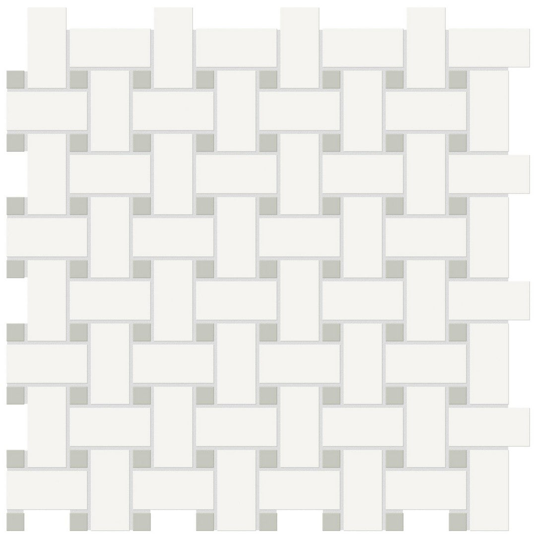 Tesoro 11.75" x 11.75" Soho Pressed Matte Porcelain Basketweave Mosaic