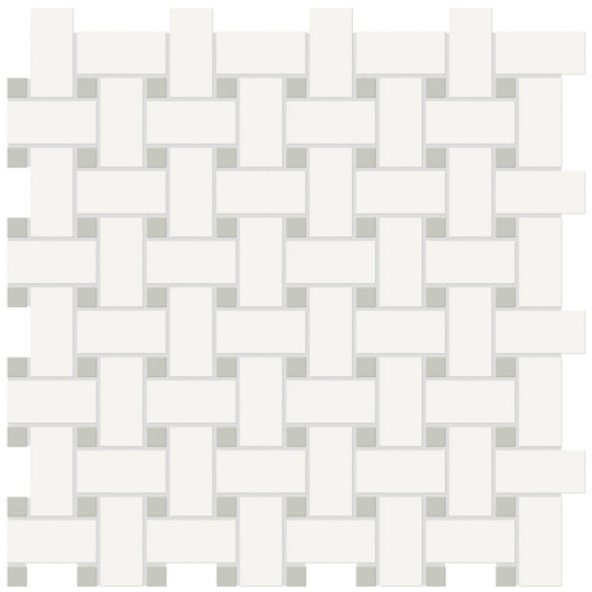 Tesoro 11.75" x 11.75" Soho Pressed Matte Porcelain Basketweave Mosaic