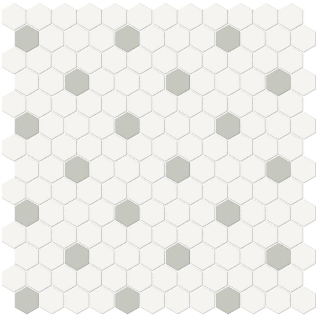 Tesoro 11.75" x 11.5" Soho Pressed Matte Porcelain 1" Hexagon Decorative Mosaic