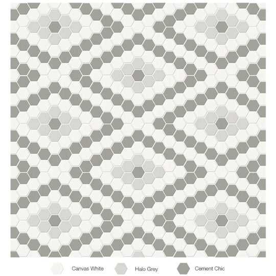 Tesoro 13.25" x 7.75" Soho Pressed Matte Porcelain Diamond Blend Mosaic