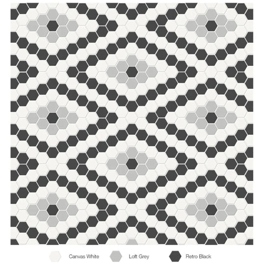 Tesoro 13.25" x 7.75" Soho Pressed Matte Porcelain Diamond Blend Mosaic
