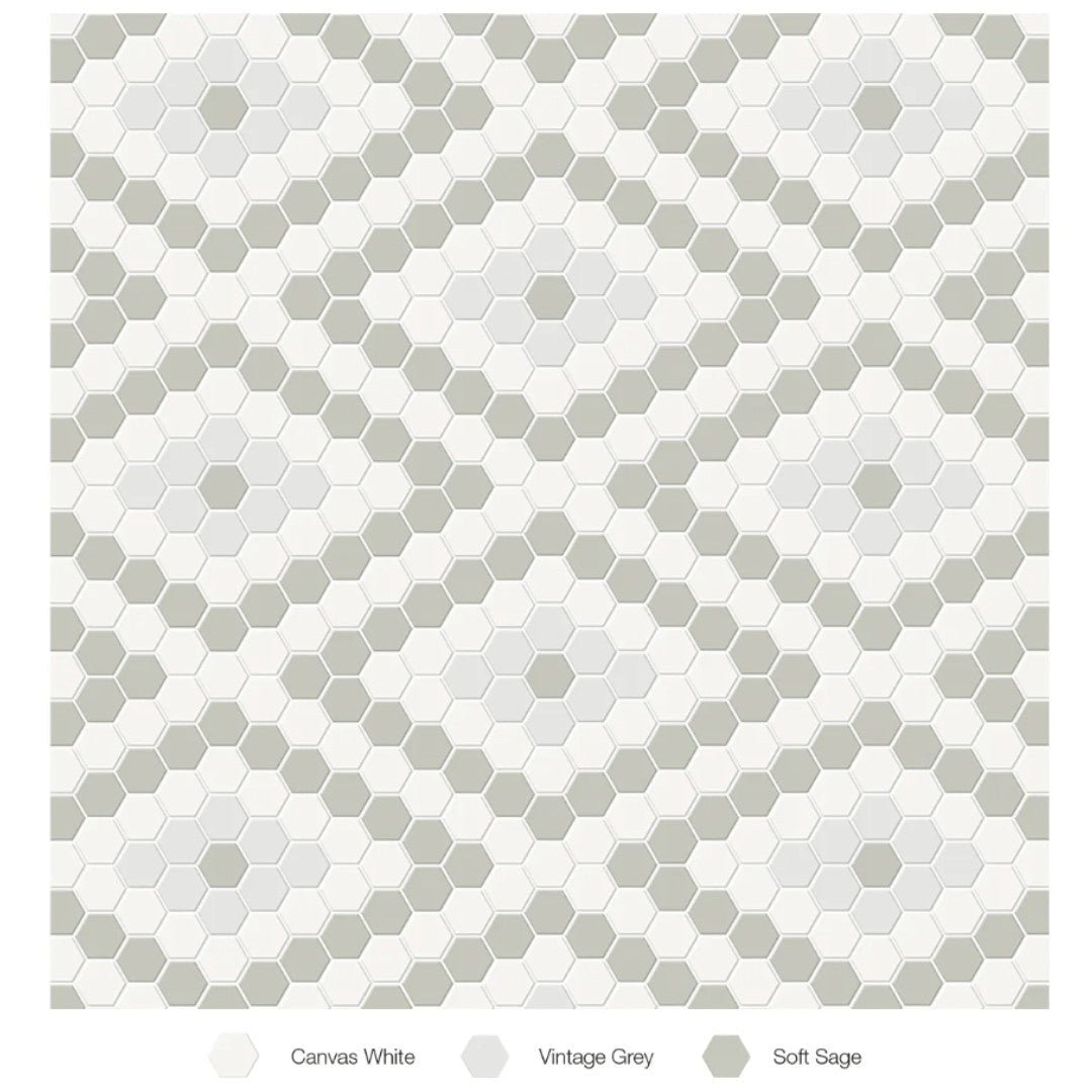 Tesoro 13.25" x 7.75" Soho Pressed Matte Porcelain Diamond Blend Mosaic