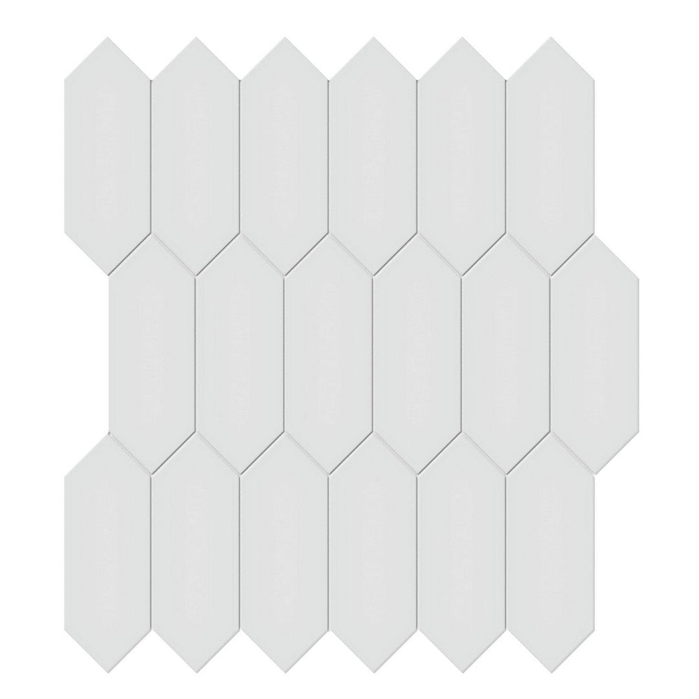 Tesoro 12.5" x 11.5" Soho Pressed Glossy Porcelain Picket Mosaic