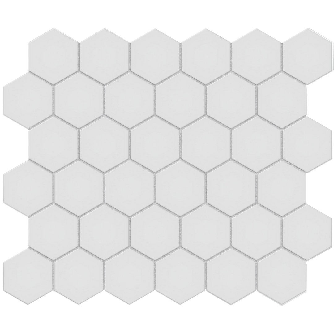 Tesoro 11.5" x 10.75" Soho Pressed Matte Porcelain 2" Hexagon Mosaic