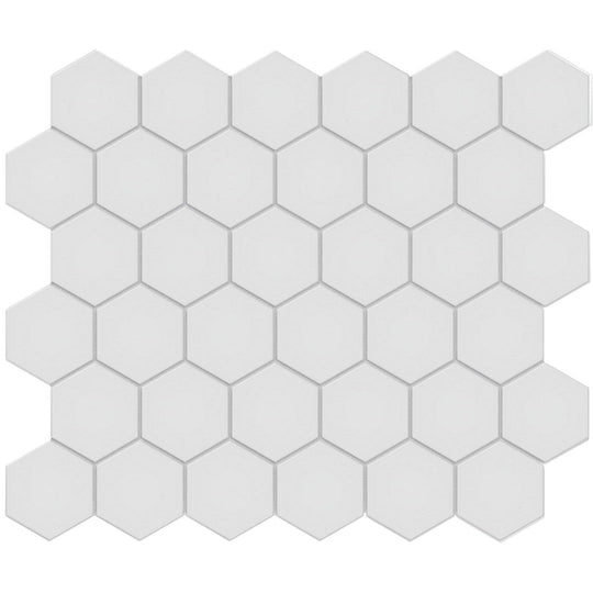 Tesoro 11.5" x 10.75" Soho Pressed Matte Porcelain 2" Hexagon Mosaic
