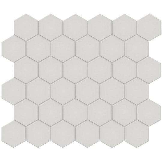 Tesoro 11.5" x 10.75" Soho Pressed Matte Porcelain 2" Hexagon Mosaic