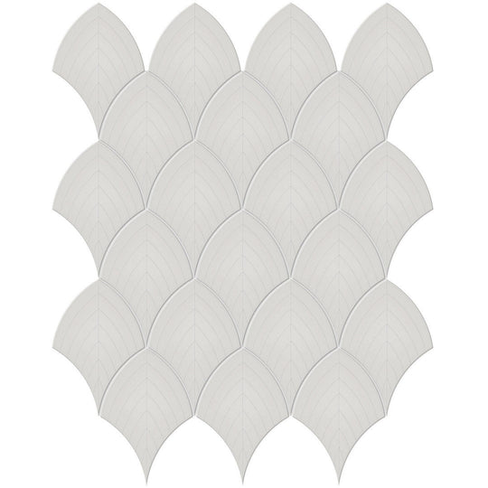 Tesoro 13.25" x 10.75" Soho Pressed  Porcelain Scallop Mosaic