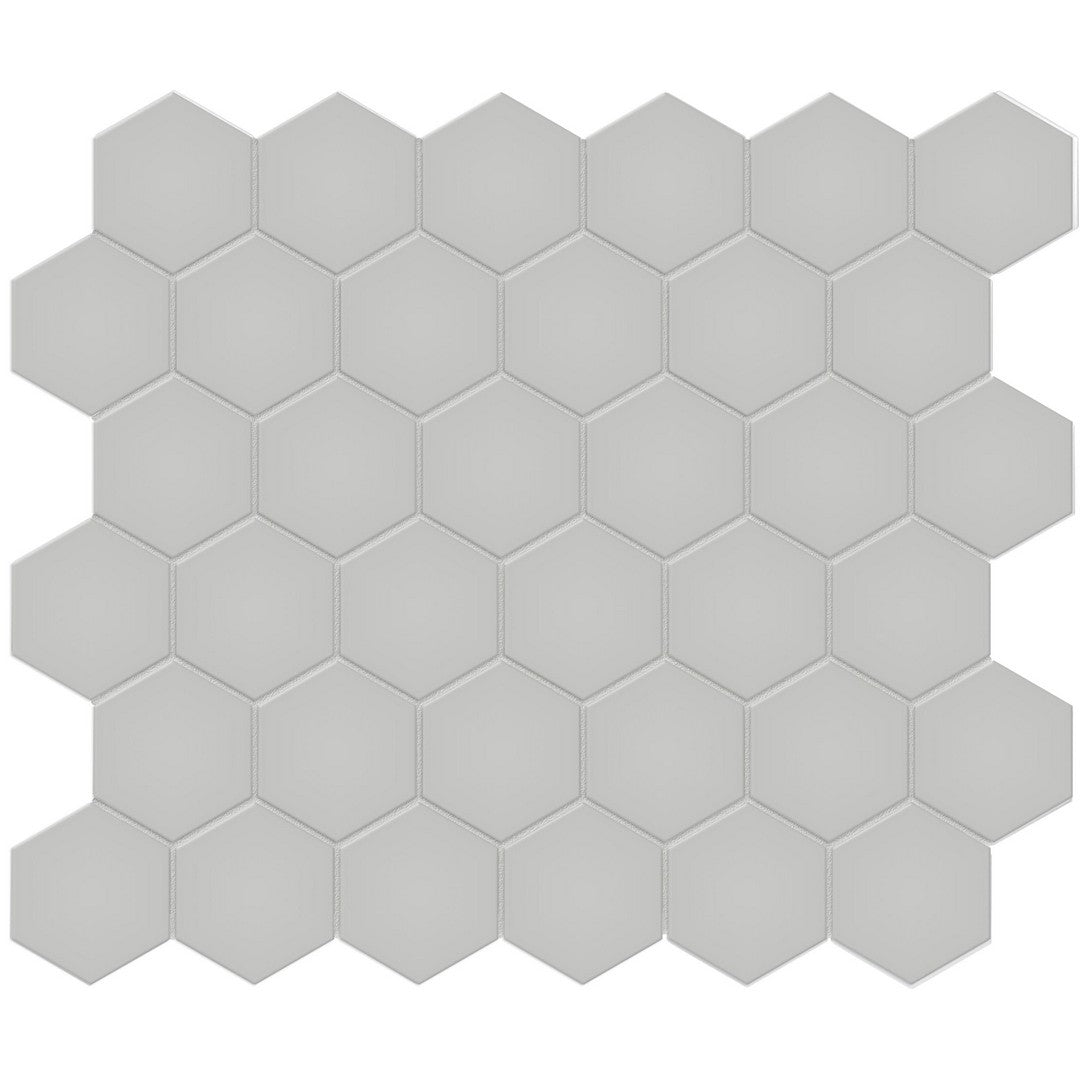 Tesoro 11.5" x 10.75" Soho Pressed Matte Porcelain 2" Hexagon Mosaic