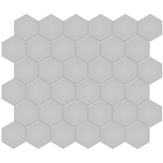 Tesoro 11.5" x 10.75" Soho Pressed Matte Porcelain 2" Hexagon Mosaic