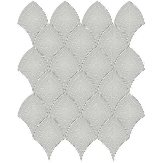 Tesoro 13.25" x 10.75" Soho Pressed  Porcelain Scallop Mosaic
