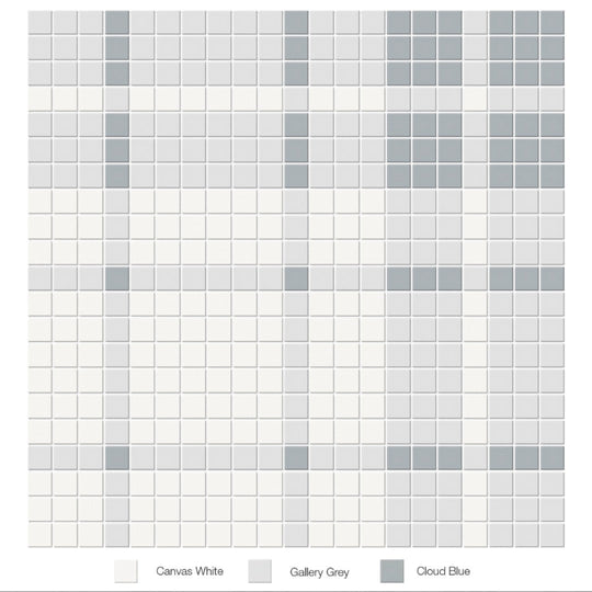 Tesoro 13.25" x 13.25" Soho Pressed Matte Porcelain Blend Mosaic