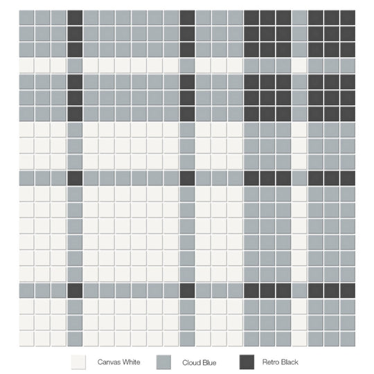 Tesoro 13.25" x 13.25" Soho Pressed Matte Porcelain Blend Mosaic