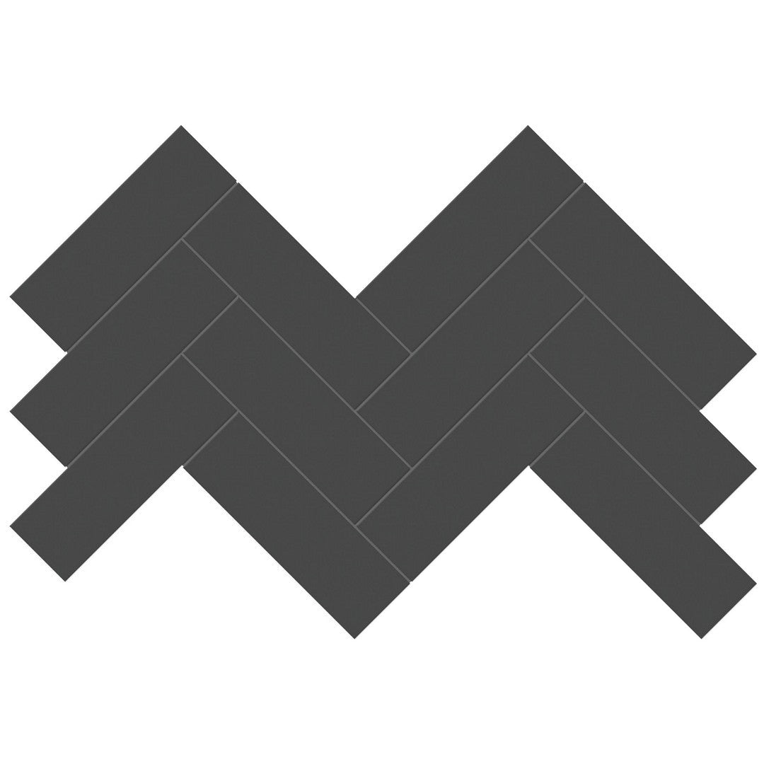 Tesoro 16.5" x 8.25" Soho Pressed Matte Porcelain Herringbone Mosaic