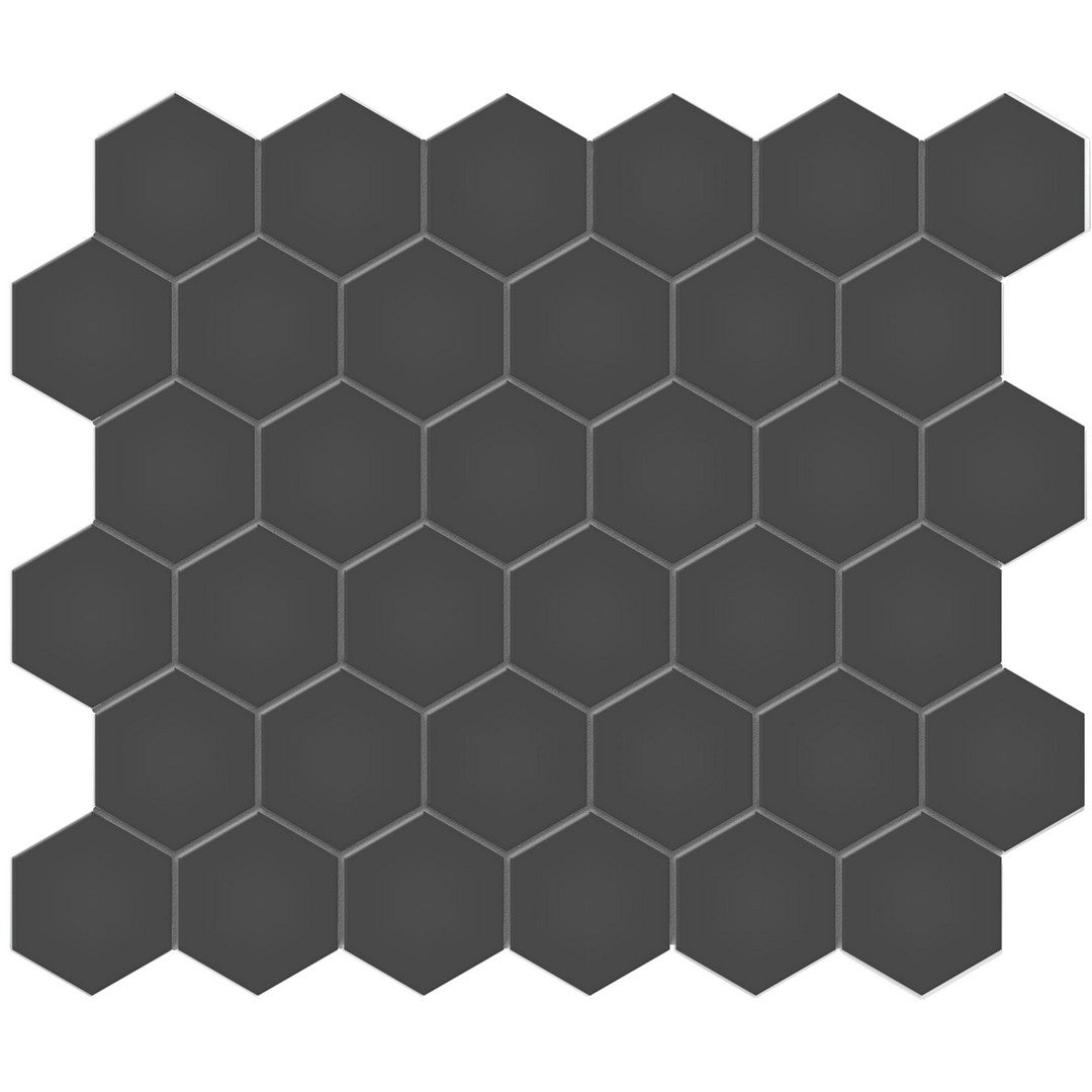 Tesoro 11.5" x 10.75" Soho Pressed Matte Porcelain 2" Hexagon Mosaic