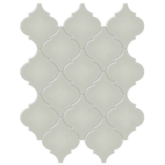 Tesoro 13.25" x 12" Soho Beveled Glossy Porcelain Arabesque Mosaic
