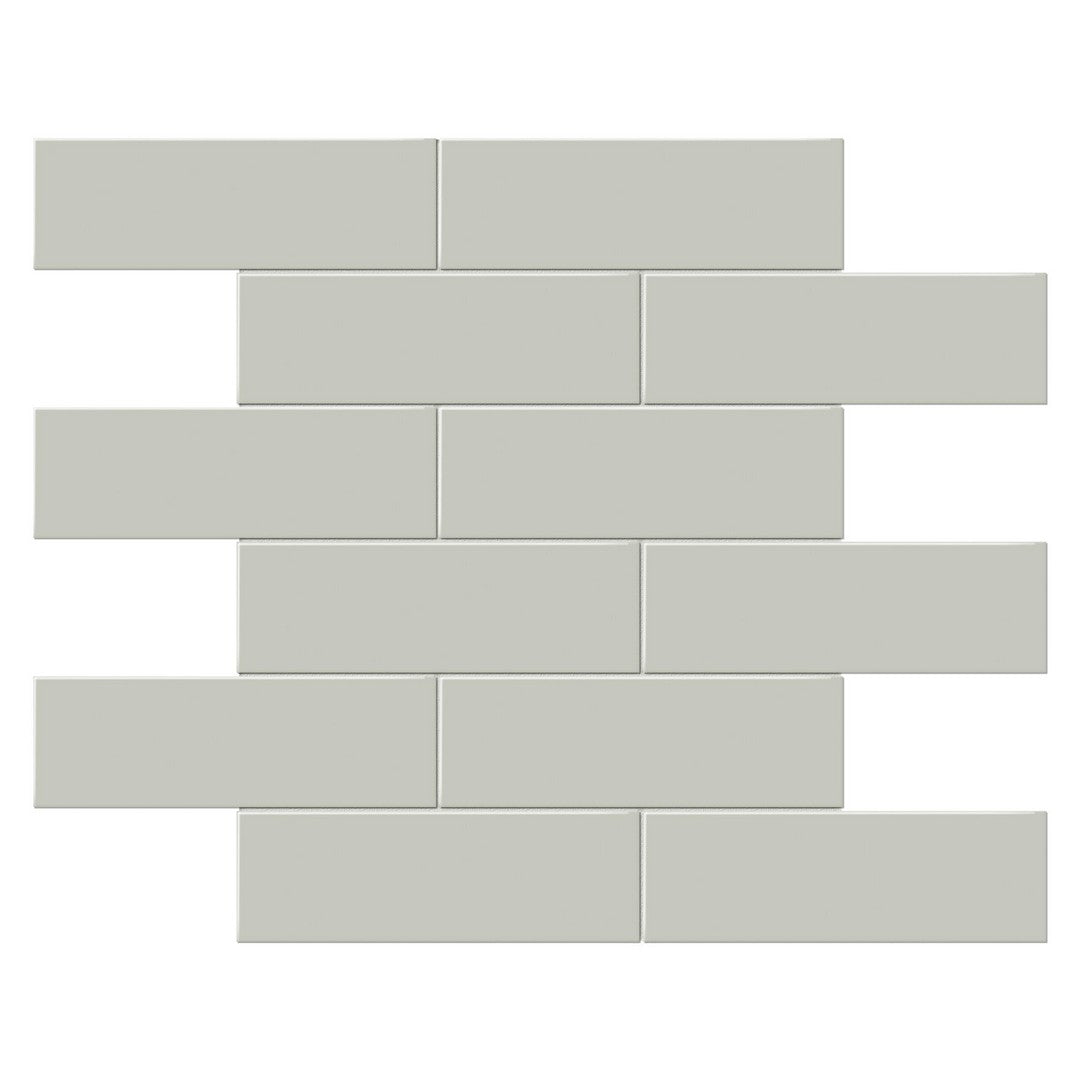 Tesoro 11.75" x 11.75" Soho Pressed Glossy Porcelain Brick Mosaic