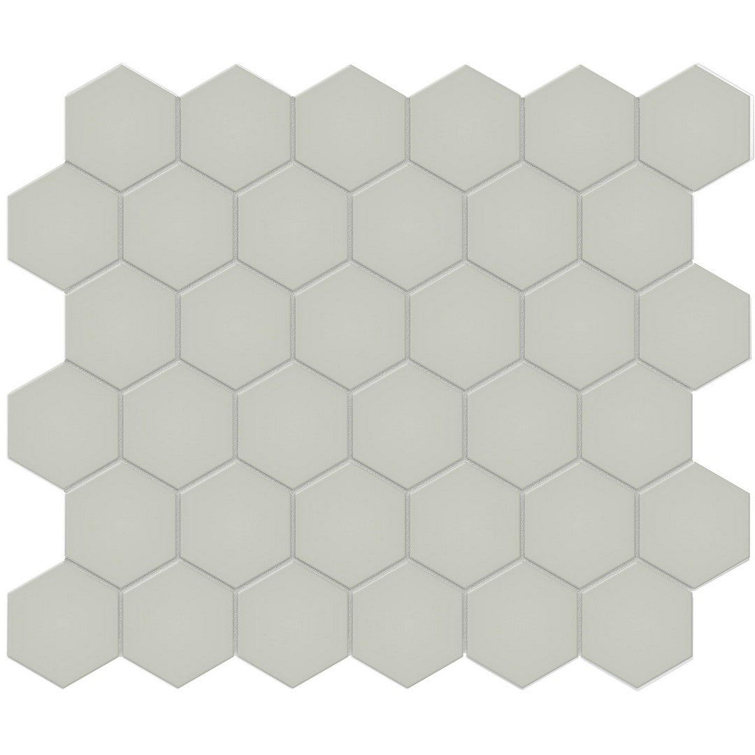 Tesoro 11.5" x 10.75" Soho Pressed Matte Porcelain 2" Hexagon Mosaic