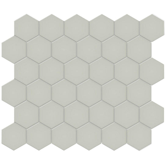 Tesoro 11.5" x 10.75" Soho Pressed Matte Porcelain 2" Hexagon Mosaic