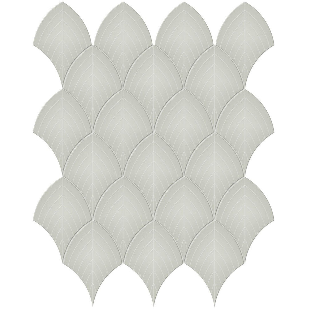 Tesoro 13.25" x 10.75" Soho Pressed  Porcelain Scallop Mosaic