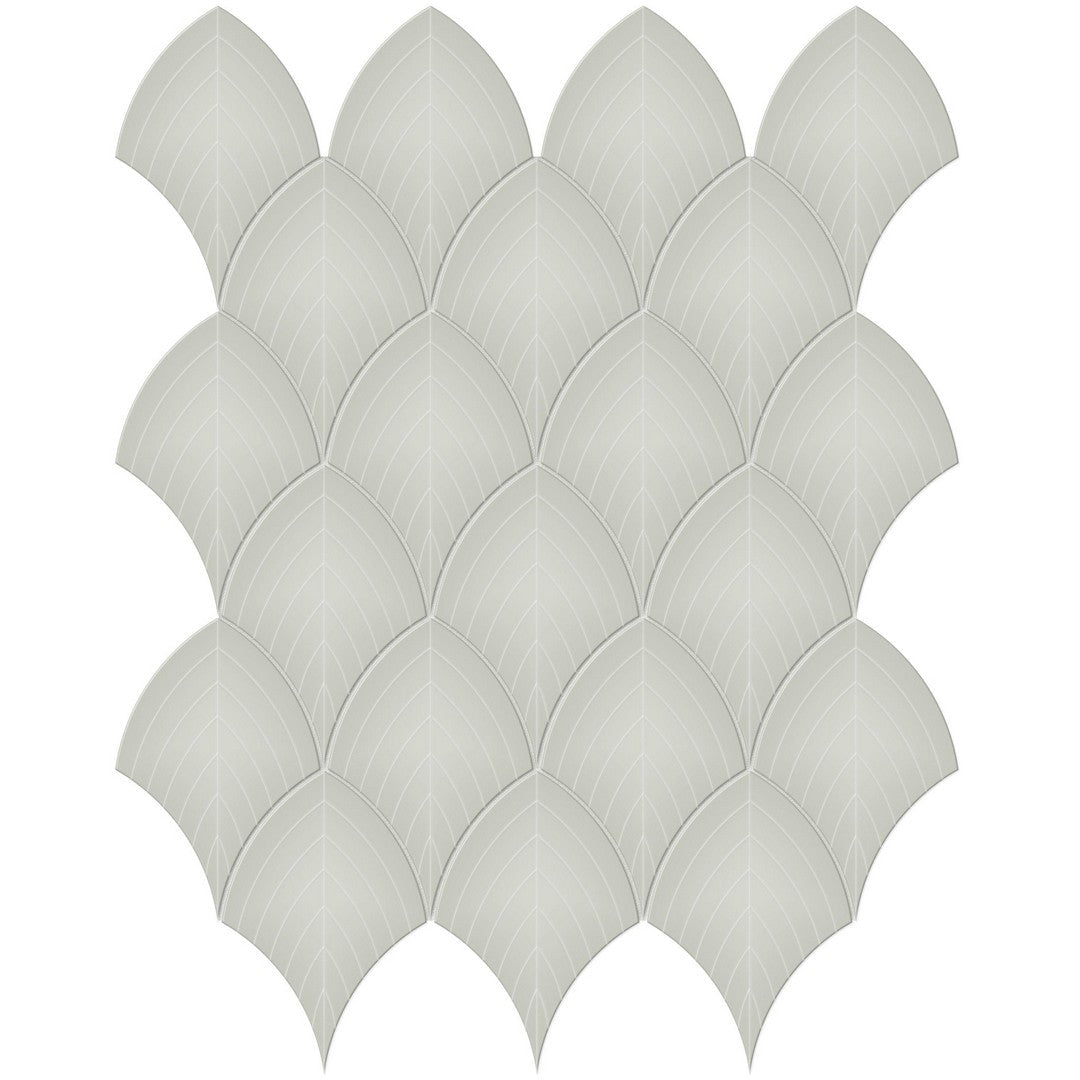 Tesoro 13.25" x 10.75" Soho Pressed  Porcelain Scallop Mosaic