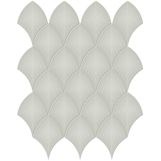 Tesoro 13.25" x 10.75" Soho Pressed  Porcelain Scallop Mosaic