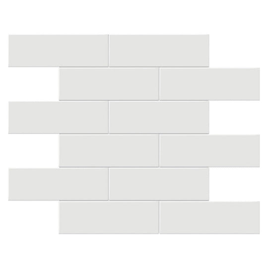 Tesoro 11.75" x 11.75" Soho Pressed Glossy Porcelain Brick Mosaic