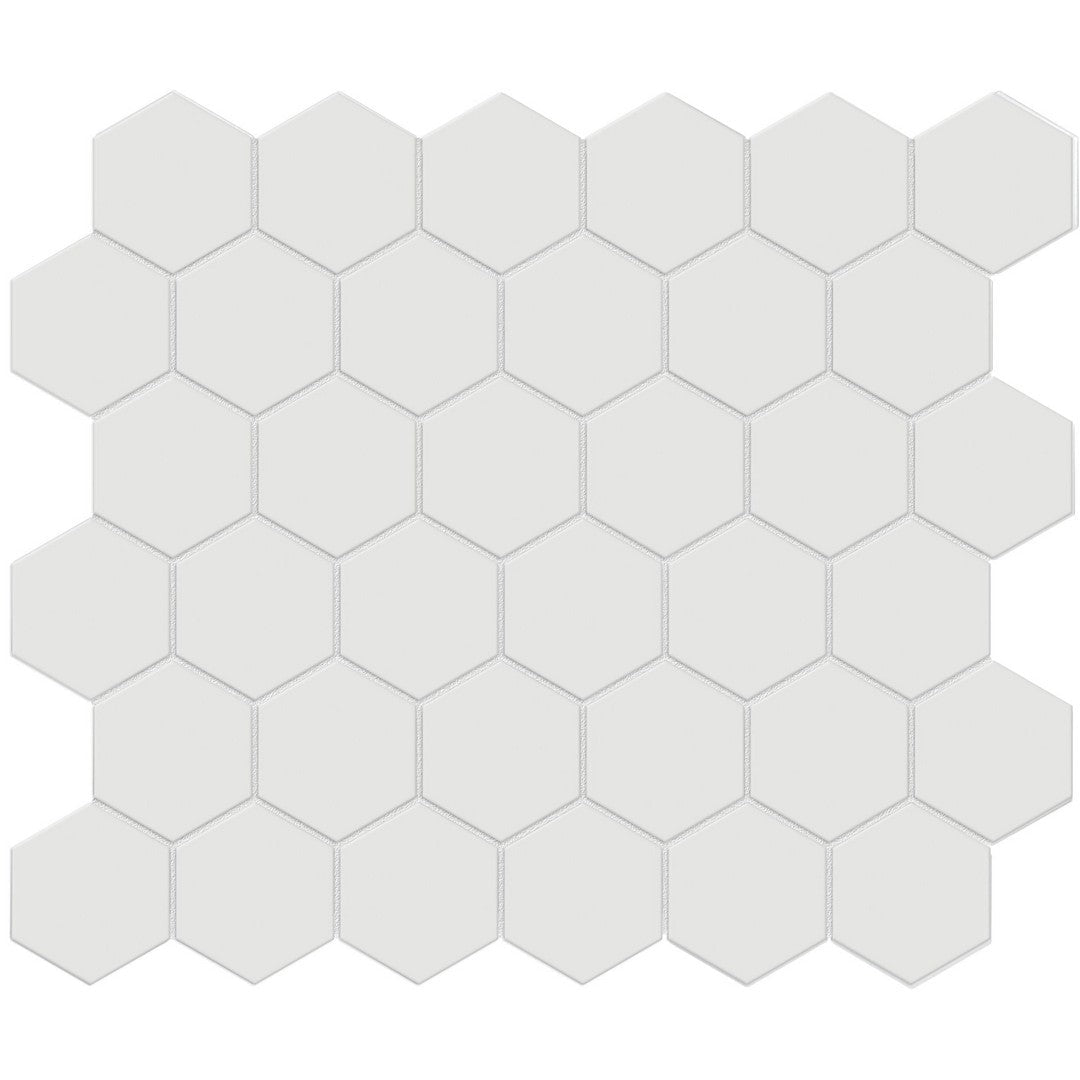 Tesoro 11.5" x 10.75" Soho Pressed Matte Porcelain 2" Hexagon Mosaic