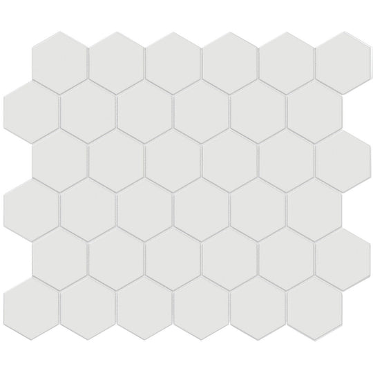 Tesoro 11.5" x 10.75" Soho Pressed Matte Porcelain 2" Hexagon Mosaic