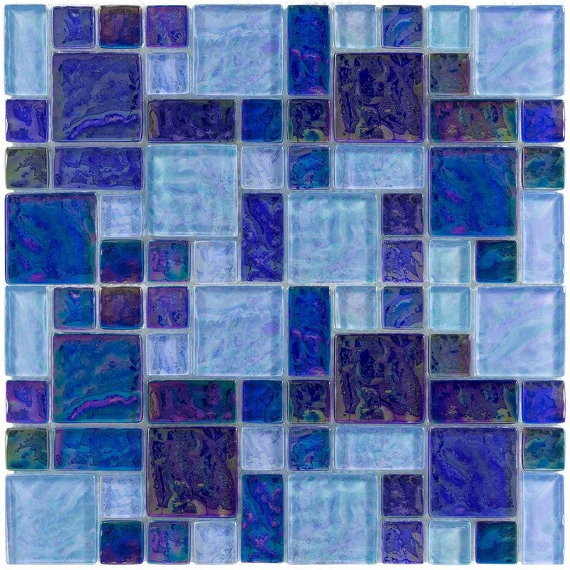 Anthology Splash 12" x 12" Assorted Rectangles Mosaic Iridescent