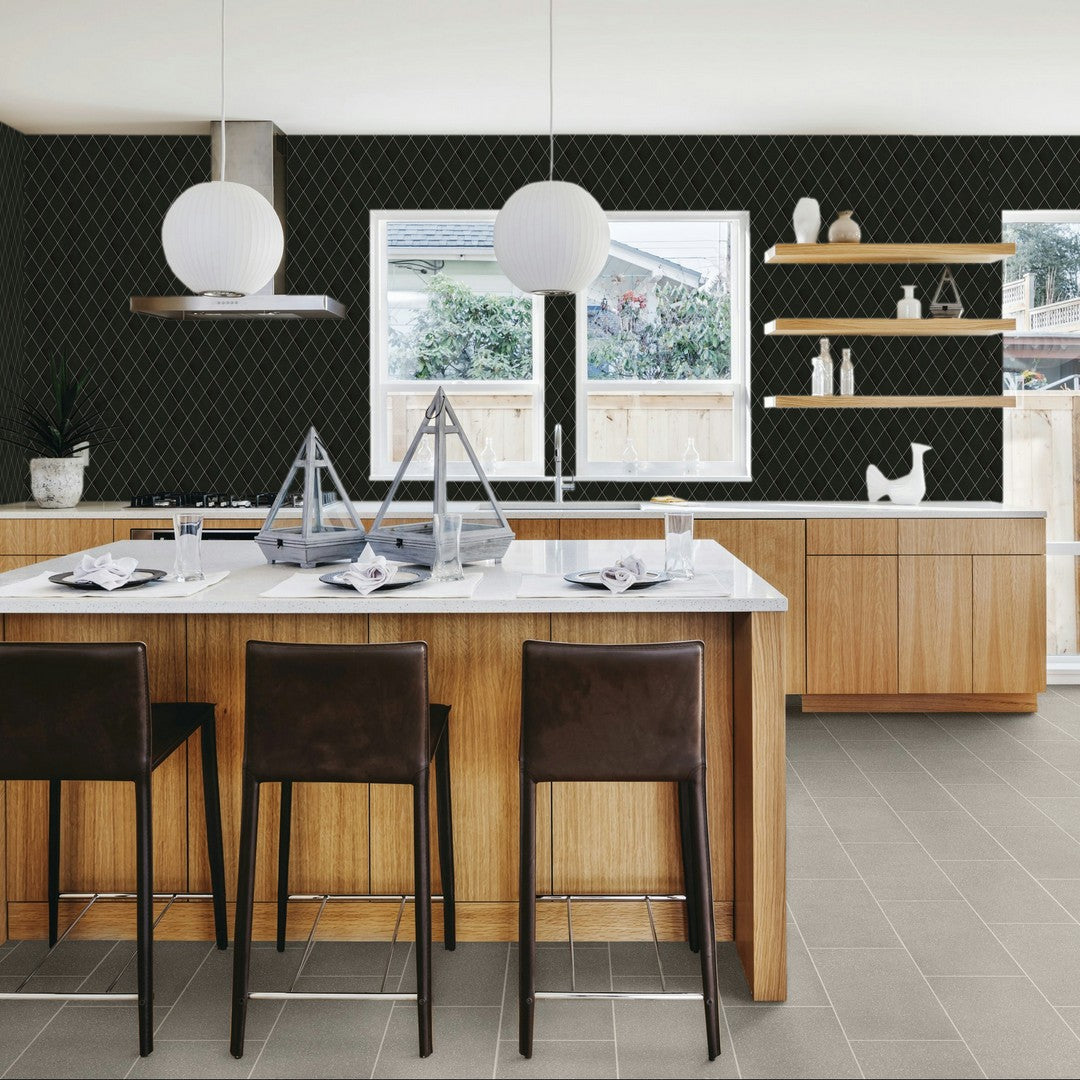 American-Olean-3-x-6-Playscapes-Glossy-Ceramic-Harlequin-Wall-TilePitch-Black