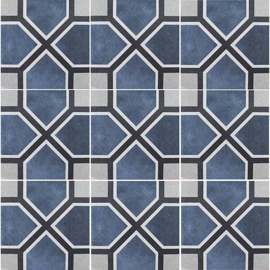 Tesoro 6" x 6" Fleur Geometric Porcelain Tile