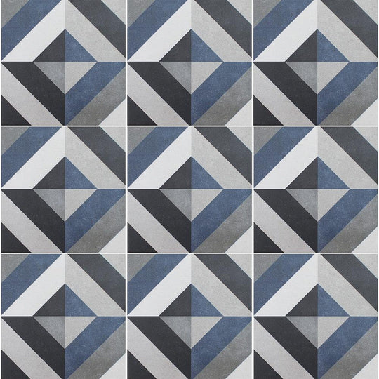 Tesoro 6" x 6" Fleur Geometric Porcelain Tile