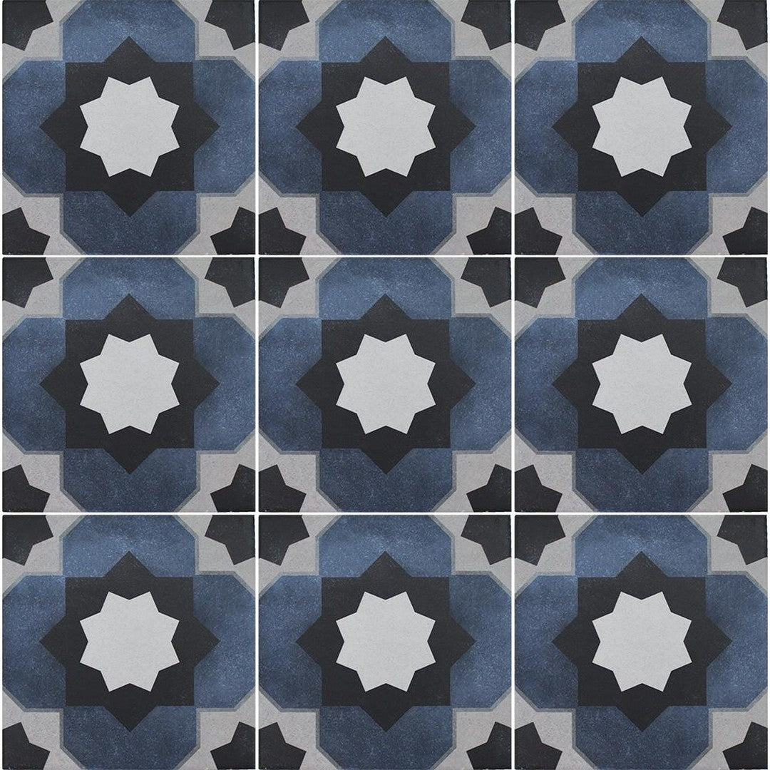 Tesoro 6" x 6" Fleur Geometric Porcelain Tile